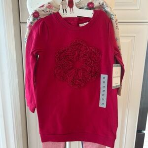 Koala Kids Red Ruffle Heart Sweatshirt